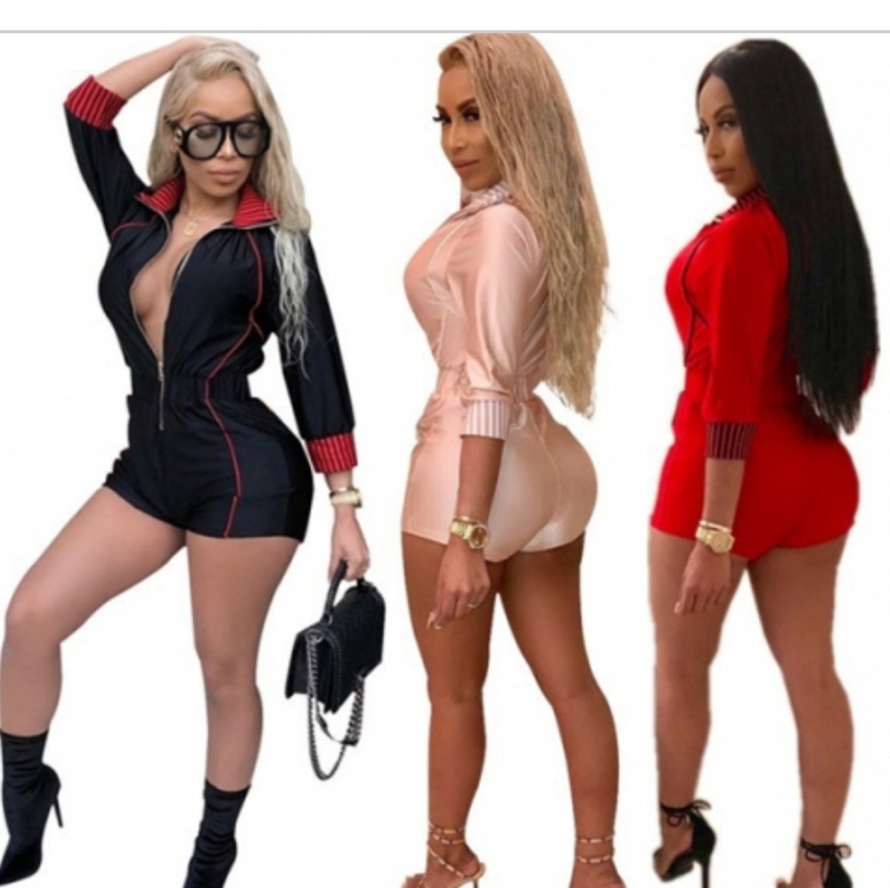 Sexy Two toned zip up jumpsuit